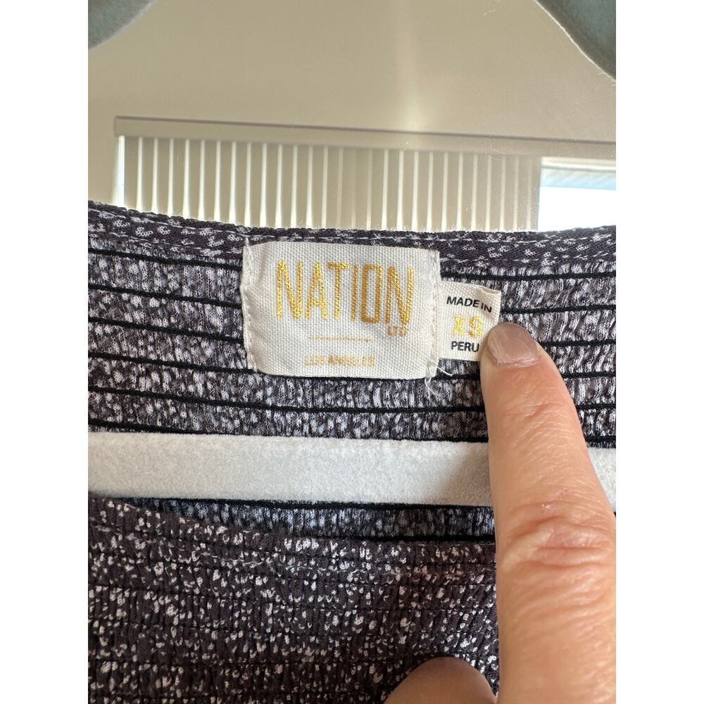 Nation LTD Florence Smocked Peasant Balloon Sleeve Dress, Size XS, Like New - Picture 5 of 7